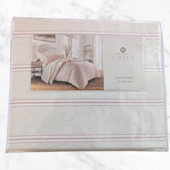 NWT | HOTEL COLLECTION Toile Medallion Queen Bedskirt | Dust Ruffle - Picture 1 of 5
